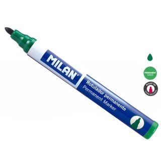 Marker permanentny wkład zielony okrągła końcówka Milan (16429124)