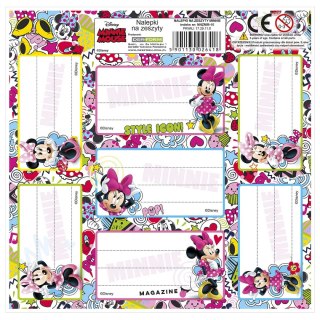 Naklejka na zeszyt Myszka Minnie [mm:] 165x165 Derform (NNZMM)