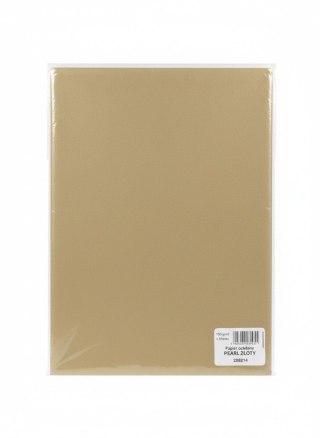 Papier ozdobny (wizytówkowy) pearl A4 złoty 135g Galeria Papieru (206214)