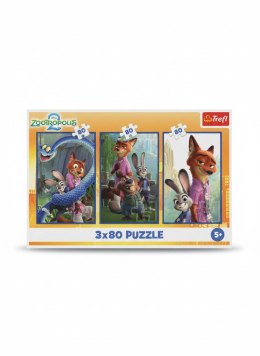 Puzzle Zootopia 3x80 3x80 el. Trefl (34897)