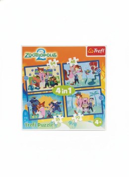 Puzzle Zootopia 4w1 4w1 el. Trefl (34677)
