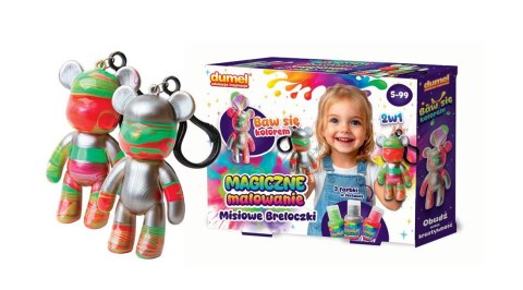 Zestaw kreatywny dla dzieci MAGICZNE MALOWANIE - MISIOWE BRELOCZKI Dumel (DD30622)