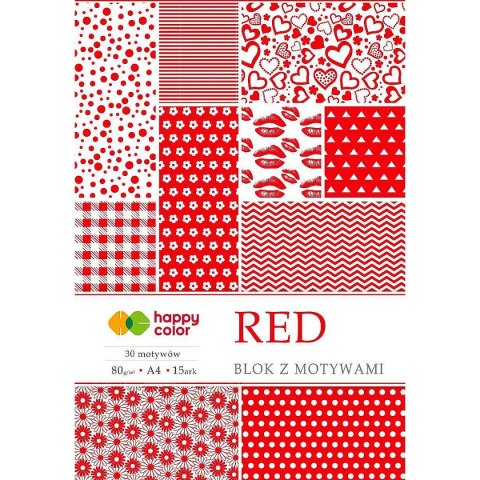 Zeszyt papierów kolorowych A4 80g 15k Happy Color (HA 3808 2030-R)