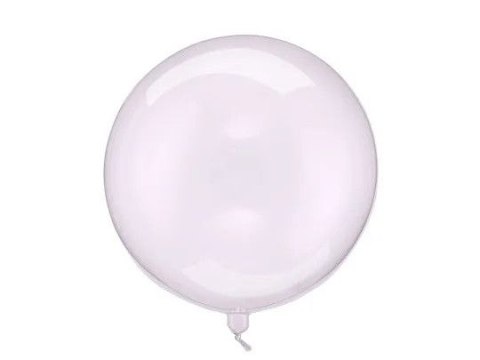Balon gumowy Kula, 40cm, transparentny fiolet transparentny 400mm 16cal Partydeco (ORB16-1-014)