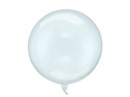 Balon gumowy Kula, 40cm, transparentny niebieski transparentny 400mm 16cal Partydeco (ORB16-1-001)