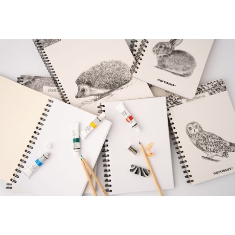 Blok artystyczny szkicownik królik B5 120g 60k Narcissus