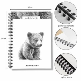 Blok artystyczny szkicownik niedziedź B5 120g 60k Narcissus