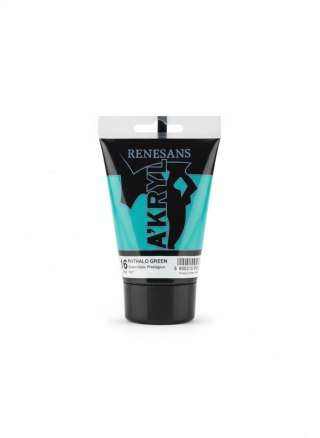 Farba akrylowa Zieleń ftalo kolor: zielony 100ml Renesans (16)