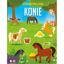 Książeczka edukacyjna Ozdabiam naklejkami. Konie Zielona Sowa