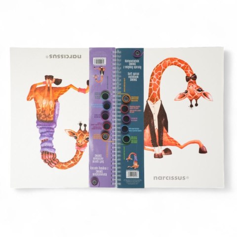 Notes (notatnik) zyrafa A4 80k. krata Narcissus