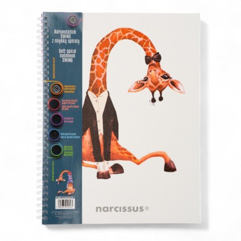 Notes (notatnik) zyrafa A4 80k. krata Narcissus