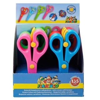 Nożyczki dla dzieci bezpieczne z odbojnikiem 13,5cm