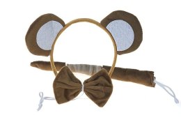 Opaska uszy małpki, pluszowe, z ogonkiem Adar (583160)