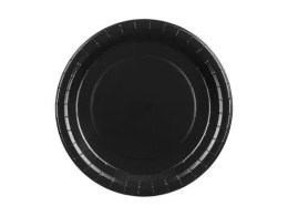 Talerz jednorazowy czarne papier śr. 230mm 6 szt Partydeco (TPP102-010)