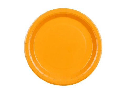 Talerz jednorazowy pomarańczowe papier śr. 230mm 6 szt Partydeco (TPP102-005J)