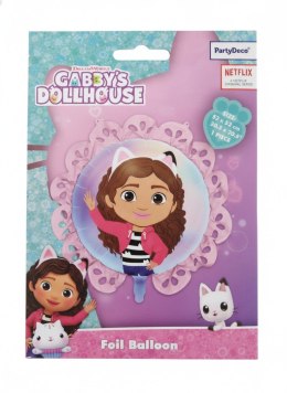 Balon foliowy pastylka z falbanką Koci Domek Gabi Partydeco (FB317)