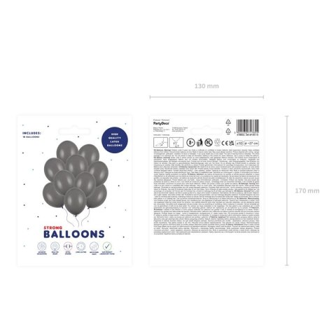 Balon gumowy Party Deco BALONY STRONG pastelowy 10 szt 270mm Partydeco (SB12P-091-10)