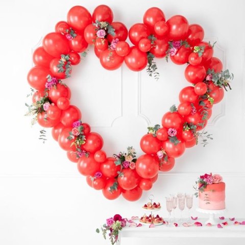 Balon gumowy Party Deco BALONY STRONG pastelowy 10 szt Czerwony 270mm Partydeco (SB12P-007J-10)