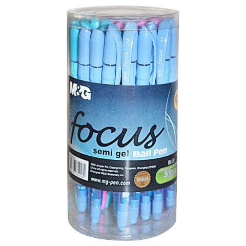 Długopis Focus Semi Gel wkład niebieski 0,5mm M&G (ABP62977)