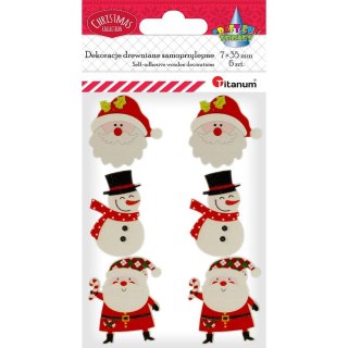 Ozdoba drewniana Craft-Fun Series Boże Narodzenie samoprzylepne Titanum (AQE19118-7)