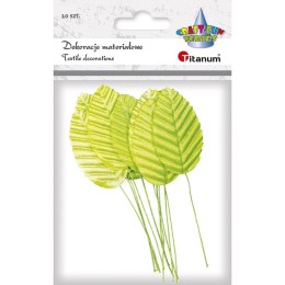 Ozdoba materiałowa Craft-Fun Series Liście na druciku jasnozielone Titanum (SY-003)