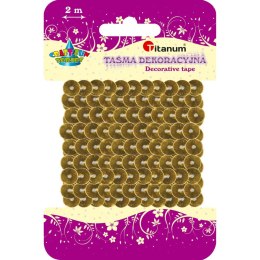 Taśma ozdobna Craft-Fun Series z cekinami 6x2 [mm x m] złota Titanum (363643)