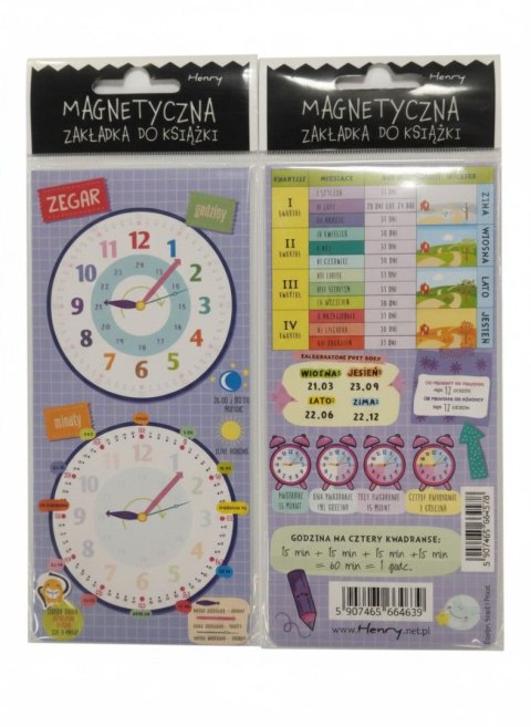 Zakładka do książki magnetyczna ZEGAR Henry (5907465664639)