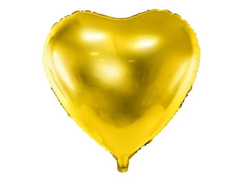 Balon foliowy Serce, 45cm, złoty 18cal Partydeco (FB9M-019)