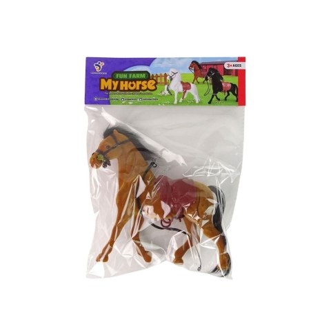 Figurka koń brązowy 17cm Lean (13377)