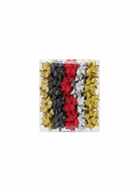 Gwiazda ozdobna brokat 8 cm mix 20 szt Farro