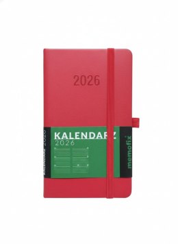 Kalendarz książkowy (terminarz) 2026 MEMOFIX TDW A6 Antra (czerwony)