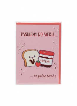 Kartka składana Karnet B6 Walentynki dzem z tostem A5 Henry (5908451981228)