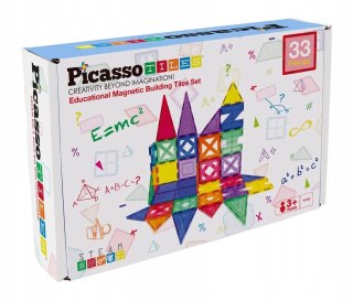 Klocki magnetyczne PICASSO TILES Zestaw 33 Elementów Orbico Sp. Z O.o. (PT33)
