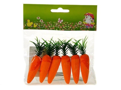 Ozdoba wielkanocna marchewki 6szt., 7cm Adar (371903)