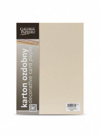 Papier ozdobny (wizytówkowy) A4 Ryps beżowy 250g Galeria Papieru (204701)