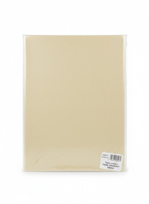Papier ozdobny (wizytówkowy) A4 pearl kremowy 135g Galeria Papieru (206216)