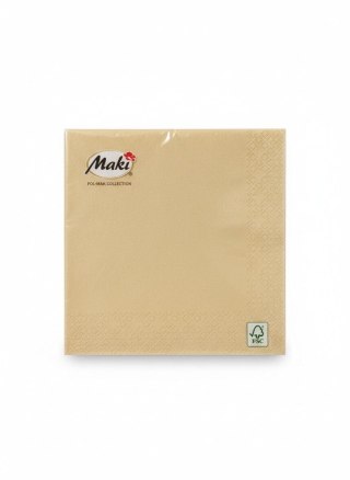 Serwetki airlaid złoty bibuła [mm:] 400x400 Pol-mak (DHOA000101_50)