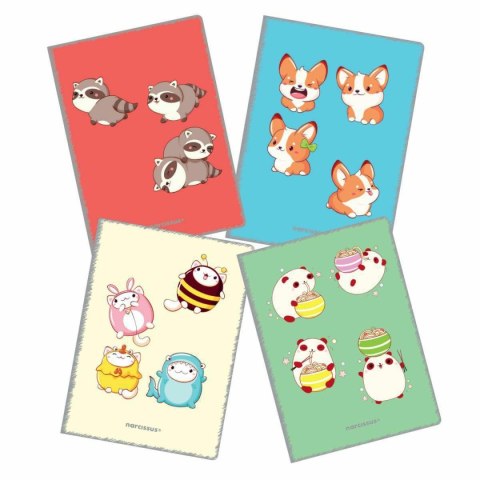 Zeszyt A4 PP Kawaii 32k. 80g linia kolor Narcissus