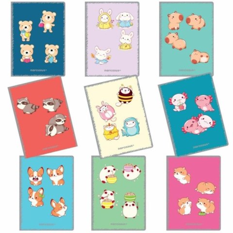 Zeszyt A5 PP Kawaii 32k. 80g krata Narcissus