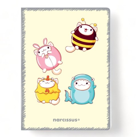 Zeszyt A5 PP Kawaii 32k. 80g krata Narcissus