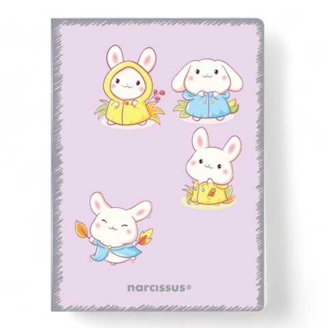 Zeszyt A5 PP Kawaii 60k. krata Narcissus