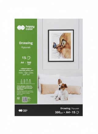 Blok artystyczny do rysunku artystycznego A4 300g 15k Happy Color (HA 3730 2030-AR15)