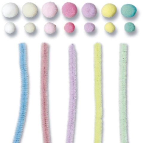 Drucik Craft-Fun Series kreatywny + pompony kolor: pastelowy Titanum (24YDD0331)