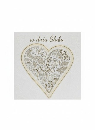 Kartka składana kw A5 Ślub serce pattern Henry (5905701489527)