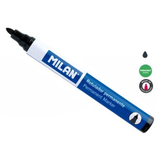 Marker permanentny wkład czarny 0,4mm okrągła końcówka Milan (16429122)