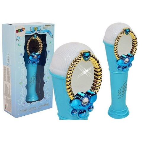 Mikrofon zabawkowy Magiczne lustro z mikrofonem niebieskie USB Lean (7816)