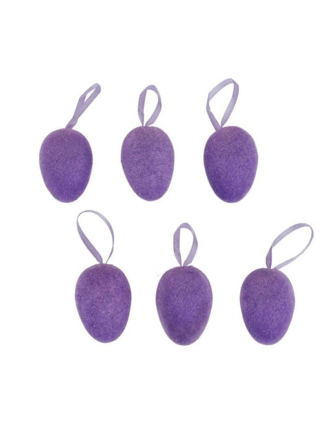 Ozdoba wielkanocna Dekoracyjne jajeczka flokowane (6 szt.) [mm:] 60 Arpex (VJ8419)