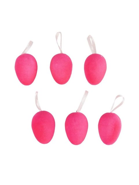 Ozdoba wielkanocna Dekoracyjne jajeczka flokowane (6 szt.) [mm:] 60 Arpex (VJ8419)