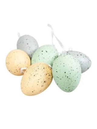 Ozdoba wielkanocna Dekoracyjne jajka z zawieszką (6 szt.) [mm:] 60 Arpex (YP8310)