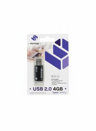 Pendrive Black 4GB Storange (STORANPEN4GBBK2.0)
